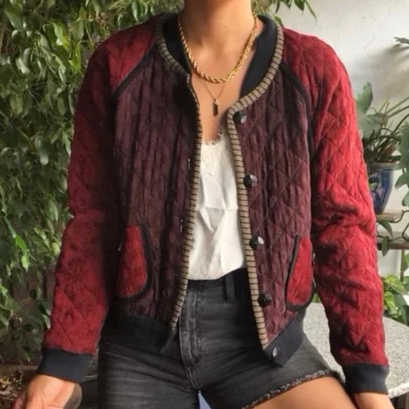 Vintage BETS Canvasbacks Quilted Button-Down Jacket Coat Small S - Picture 3 of 11